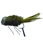 image of green and white Deer Hair Slider fly